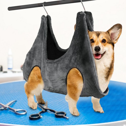 Pet Grooming Hammock Harness – Breathable Hanging Restraint Bag for Dogs & Cats