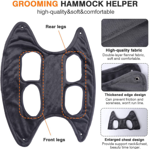 Pet Grooming Hammock Harness – Breathable Hanging Restraint Bag for Dogs & Cats