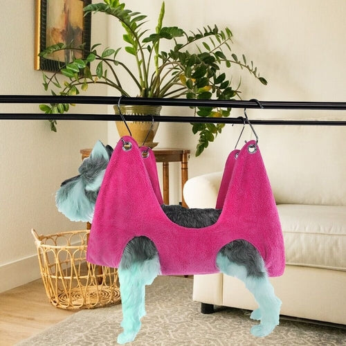 Pet Grooming Hammock Harness – Breathable Hanging Restraint Bag for Dogs & Cats