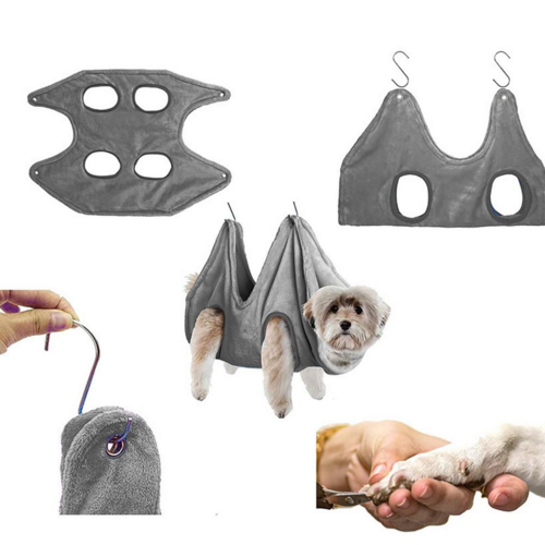 Pet Grooming Hammock Harness – Breathable Hanging Restraint Bag for Dogs & Cats