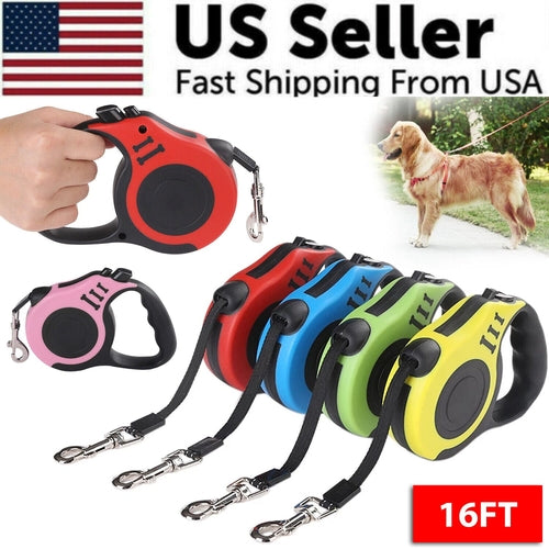 Retractable Dog Leash 16.5FT – Automatic Extending Lead for Dogs of All Sizes