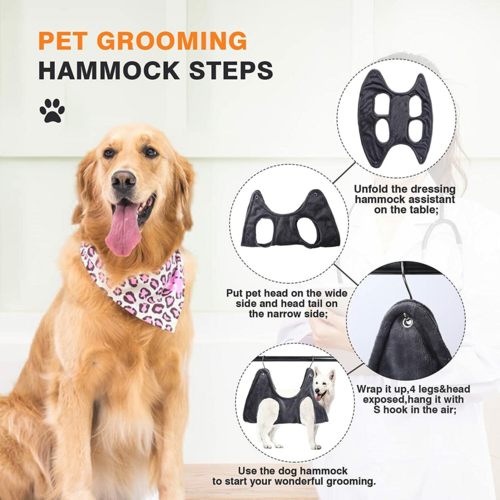 Pet Grooming Hammock Harness – Breathable Hanging Restraint Bag for Dogs & Cats