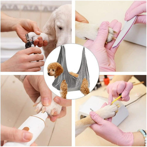 Pet Grooming Hammock Harness – Breathable Hanging Restraint Bag for Dogs & Cats