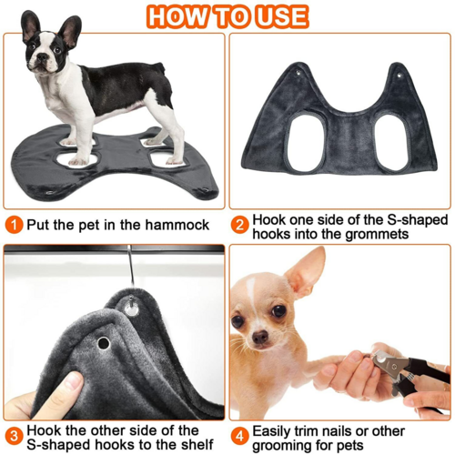 Pet Grooming Hammock Harness – Breathable Hanging Restraint Bag for Dogs & Cats
