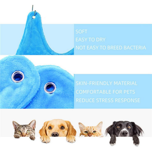 Pet Grooming Hammock Harness – Breathable Hanging Restraint Bag for Dogs & Cats