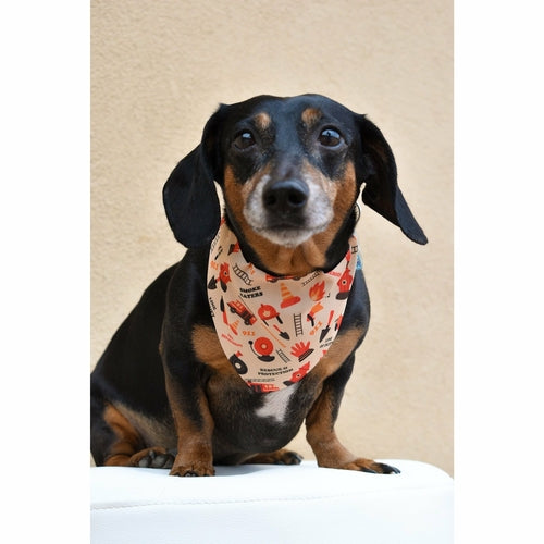 Firefighter Dog Bandana - Reversible Pet Bandana