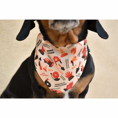 Firefighter Dog Bandana - Reversible Pet Bandana