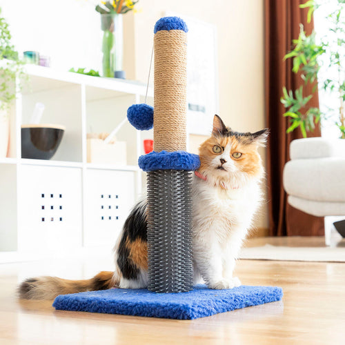 Interactive Cat Scratcher with Rolling Ball