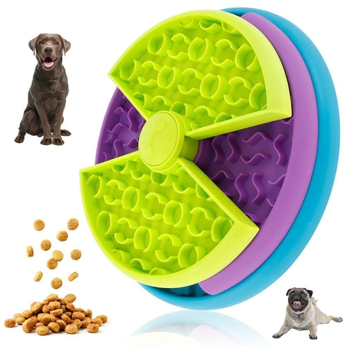 3-in-1 Slow Feeder Dog & Cat Bowl – Anti-Choke Interactive Puzzle Feeding Bowl