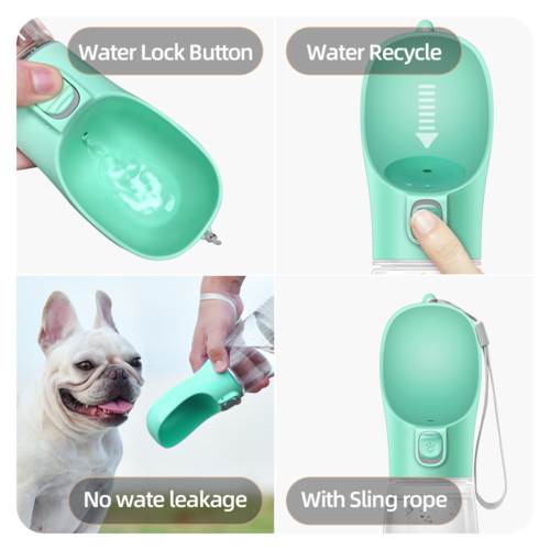 Portable Pet Travel Water & Food Dispenser – Outdoor Feeder Bowl for Dogs & Cats