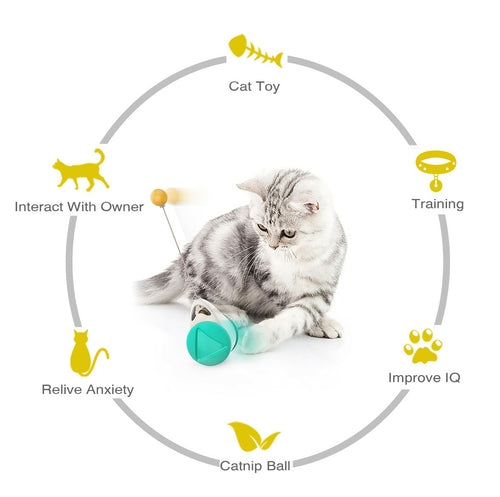 Tumbler Rolling Ball Cat Toy - Interactive Swinging Toy