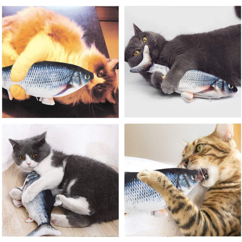 Electronic Floppy Fish Cat Toy – Realistic Moving Fish Toy for Indoor Cats