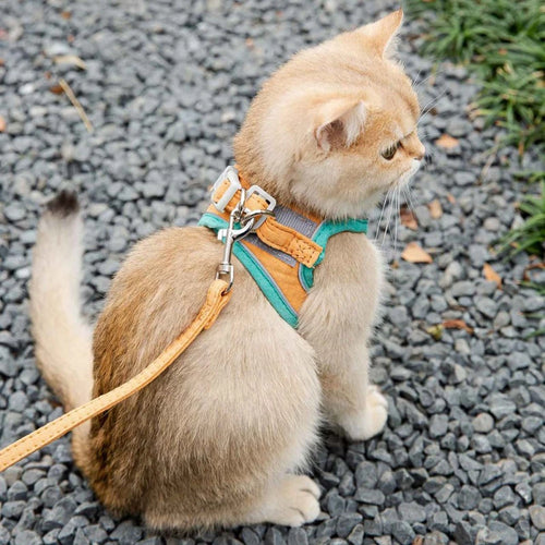 Escape-Proof Cat Harness & Leash Set – Reflective Adjustable Vest for Outdoor Walks