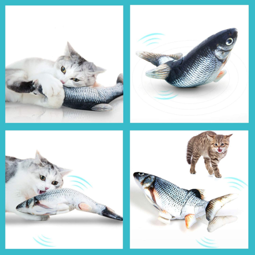 Electronic Floppy Fish Cat Toy – Realistic Moving Fish Toy for Indoor Cats