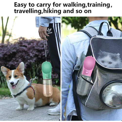 Portable Pet Travel Water & Food Dispenser – Outdoor Feeder Bowl for Dogs & Cats