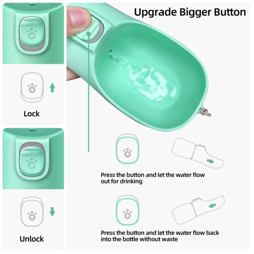 Portable Pet Travel Water & Food Dispenser – Outdoor Feeder Bowl for Dogs & Cats
