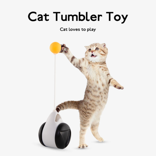 Tumbler Rolling Ball Cat Toy - Interactive Swinging Toy