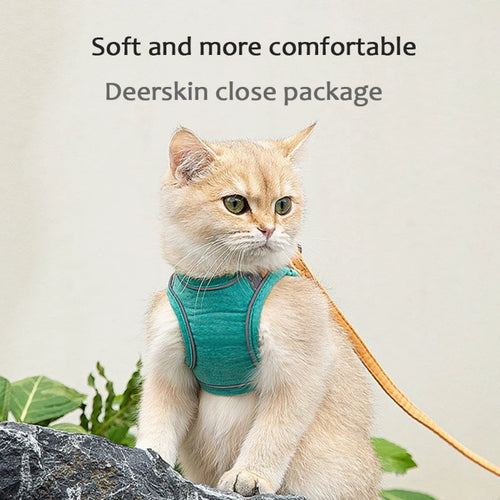 Escape-Proof Cat Harness & Leash Set – Reflective Adjustable Vest for Outdoor Walks