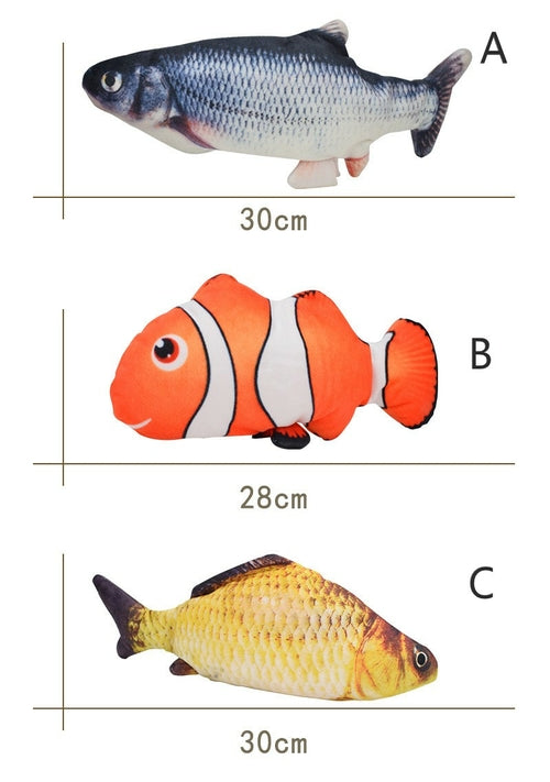 Electronic Floppy Fish Cat Toy – Realistic Moving Fish Toy for Indoor Cats