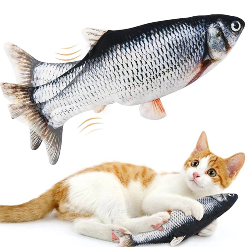 Electronic Floppy Fish Cat Toy – Realistic Moving Fish Toy for Indoor Cats