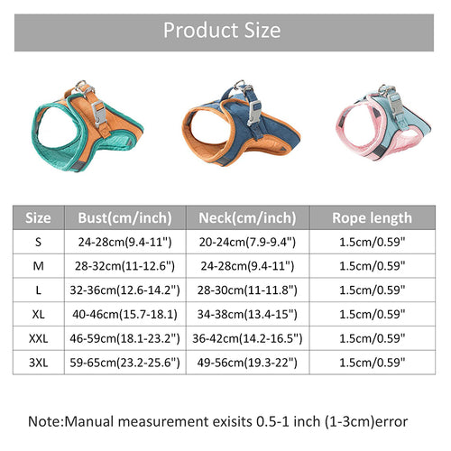 Escape-Proof Cat Harness & Leash Set – Reflective Adjustable Vest for Outdoor Walks