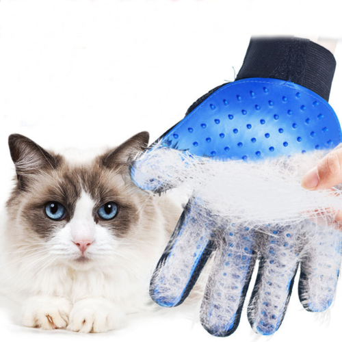 Pet Hair Remover Grooming Gloves – Deshedding Brush Mitt for Dogs & Cats