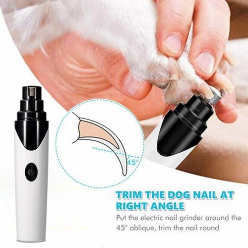 Rechargeable Dog Nail Grinder – Quiet Electric Pet Nail Trimmer for Dogs & Cats