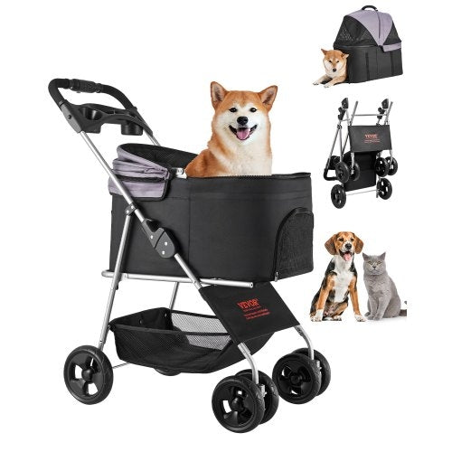 Foldable Pet Stroller for Dogs and Cats