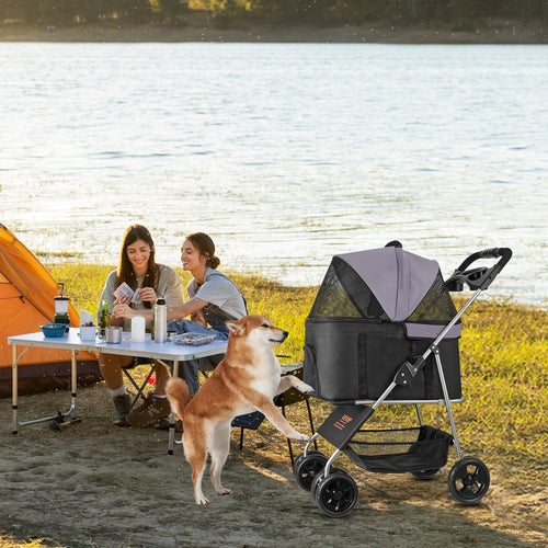 Foldable Pet Stroller for Dogs and Cats