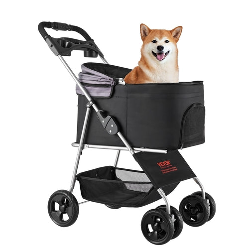 Foldable Pet Stroller for Dogs and Cats